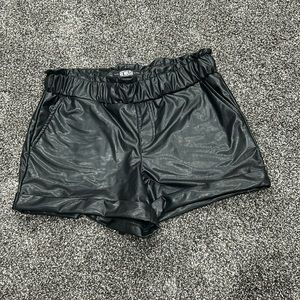 REWASH brand leather shorts